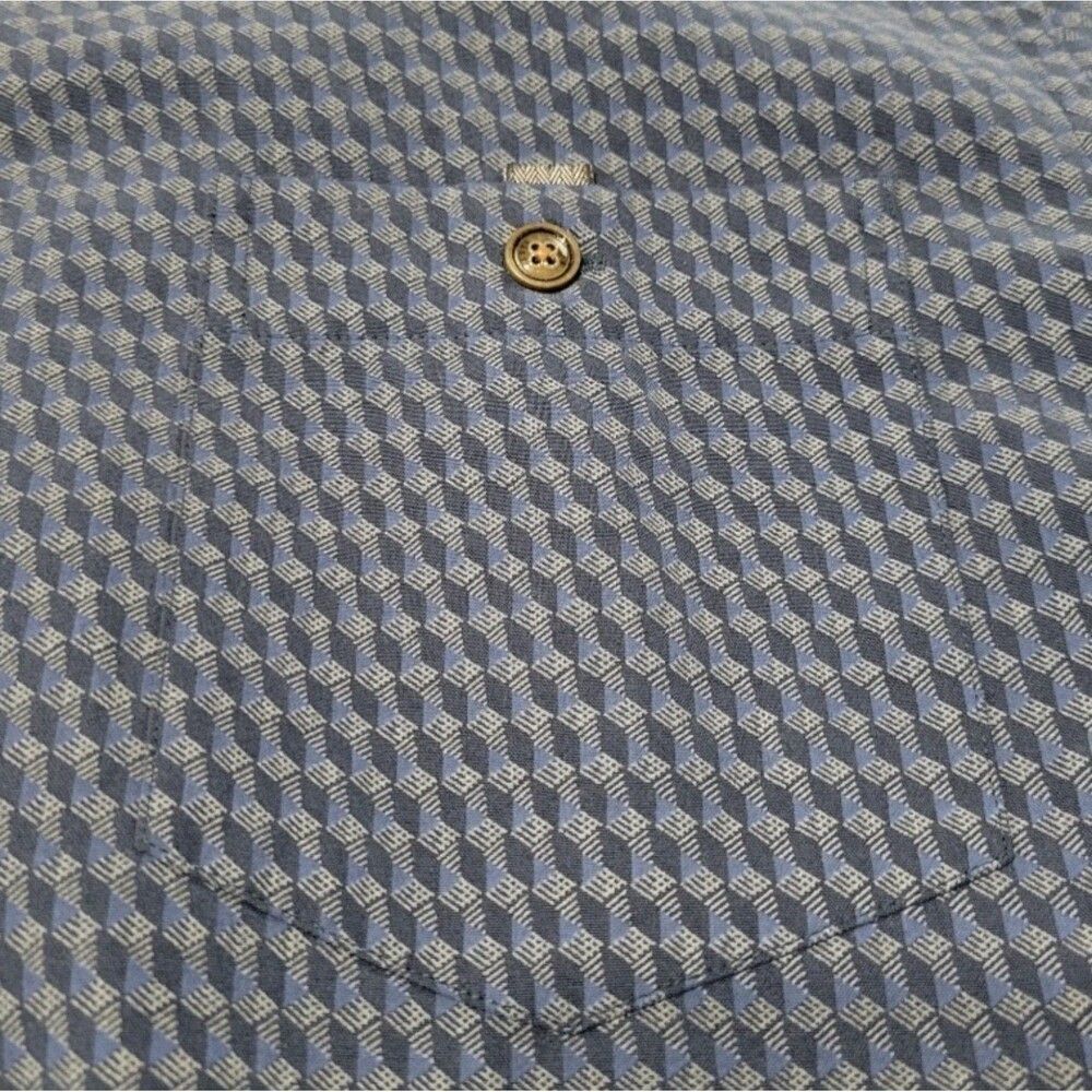 Ted Baker London Shirt Size 3 Dress Shirt Button Up Shirt Long Sleeve Geometric - Picture 6 of 8